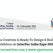 exhibition-stall-fabrication-stand-designing-at-interpac-india-2025-spectra-creatives