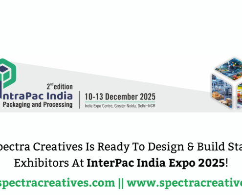 exhibition-stall-fabrication-stand-designing-at-interpac-india-2025-spectra-creatives