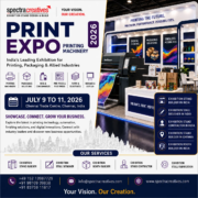 exhibition stand for Print Expo printing machinery exhibition in Chennai