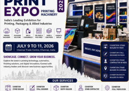 exhibition stand for Print Expo printing machinery exhibition in Chennai